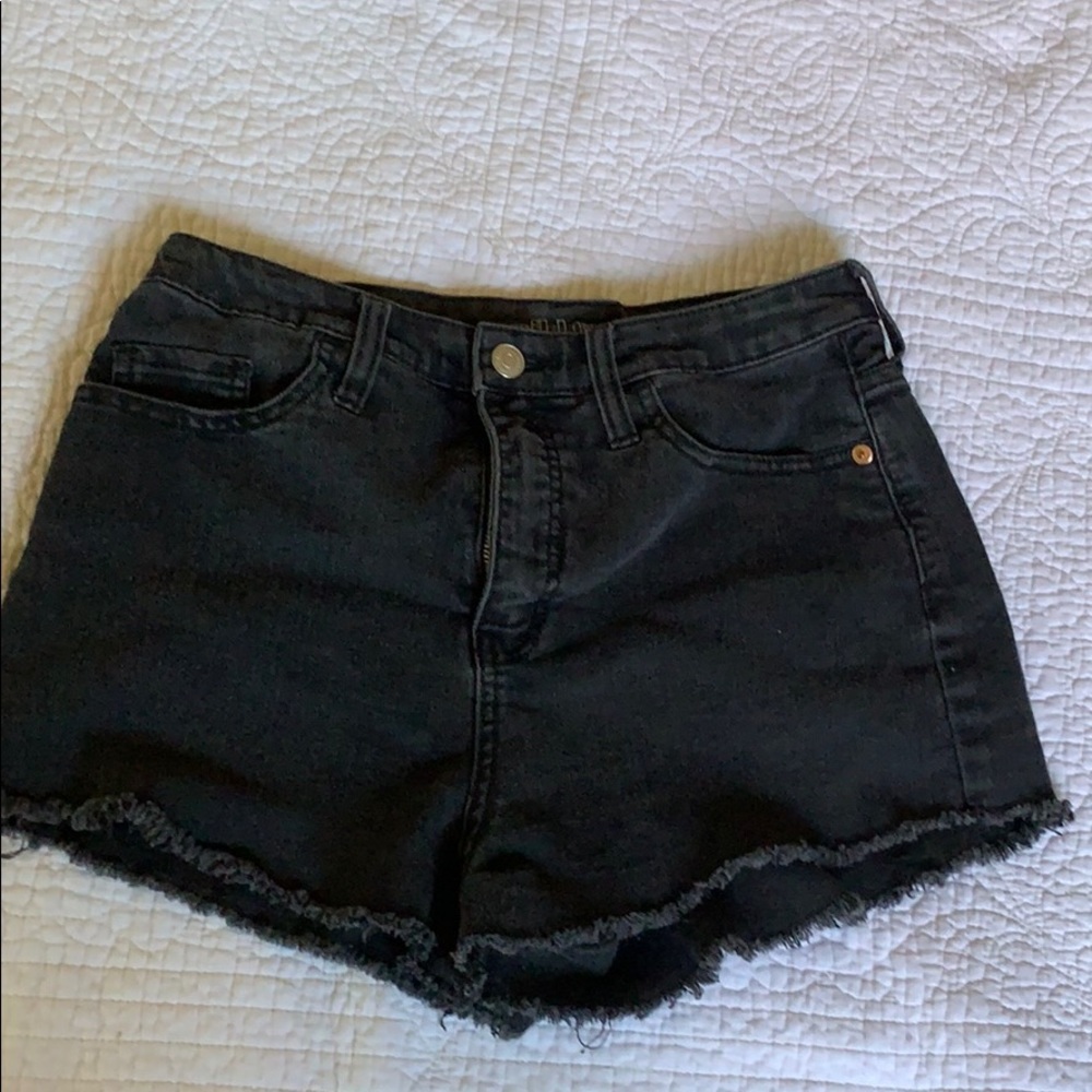 black shorts